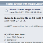 訳すぜ！Guide to Installing ML on 5D mkII for shooting with MLV Raw Video with Sound