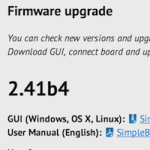 Alexmos SimpleBGC GUI Firmware 2.41b4 を試す