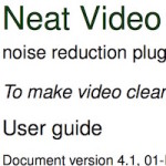 User Guide for Neat Video v4 plug-in for Final Cut (Mac) を解読する（１）